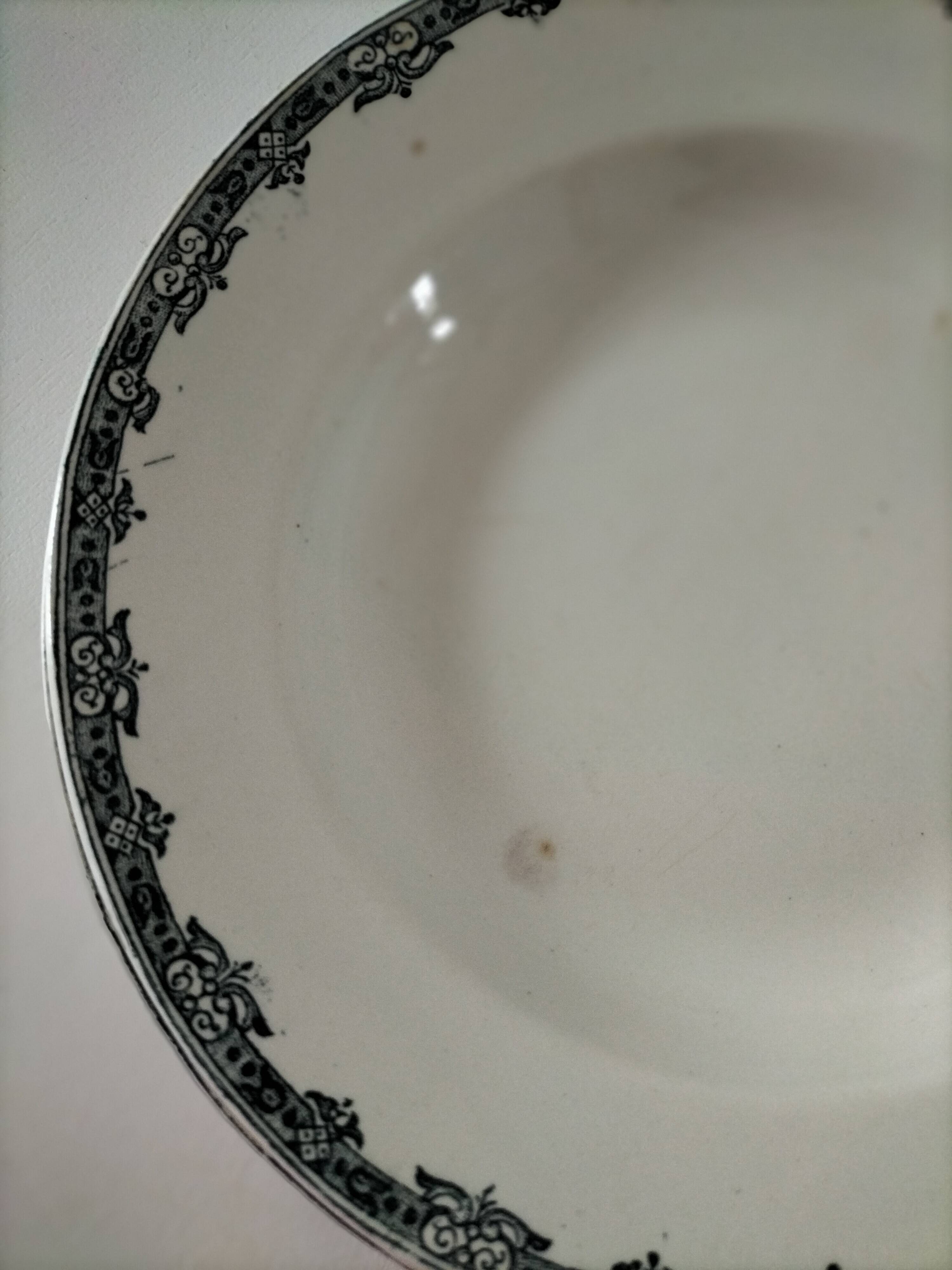 Set of 6 antique soup plates – Ironstone, circa 1900