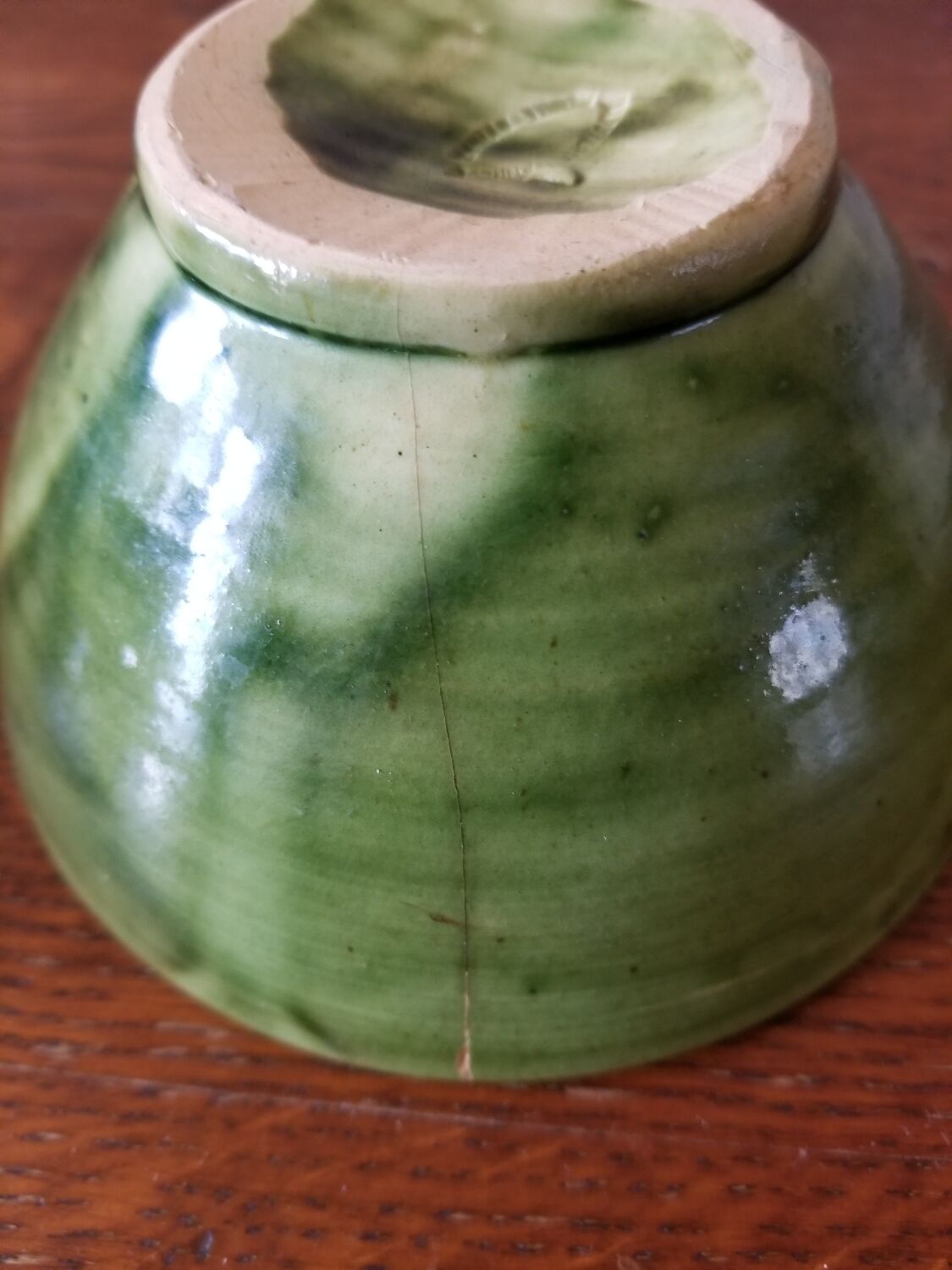 Green bowl from manufacture Saint Jorioz Annecy