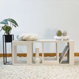 Concrete shelf - Length 100 cm - 4 niches - Mineral n°1