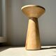 Side table, end of sofa in natural mango monoxyl conical tray H:50cm