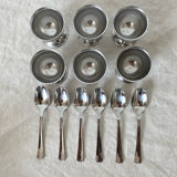 Set of stainless steel egg cups by Guy Degrenne
