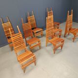 Chaises de salle à manger postmodernes « Calcar » de Benoit Lange, années 1990