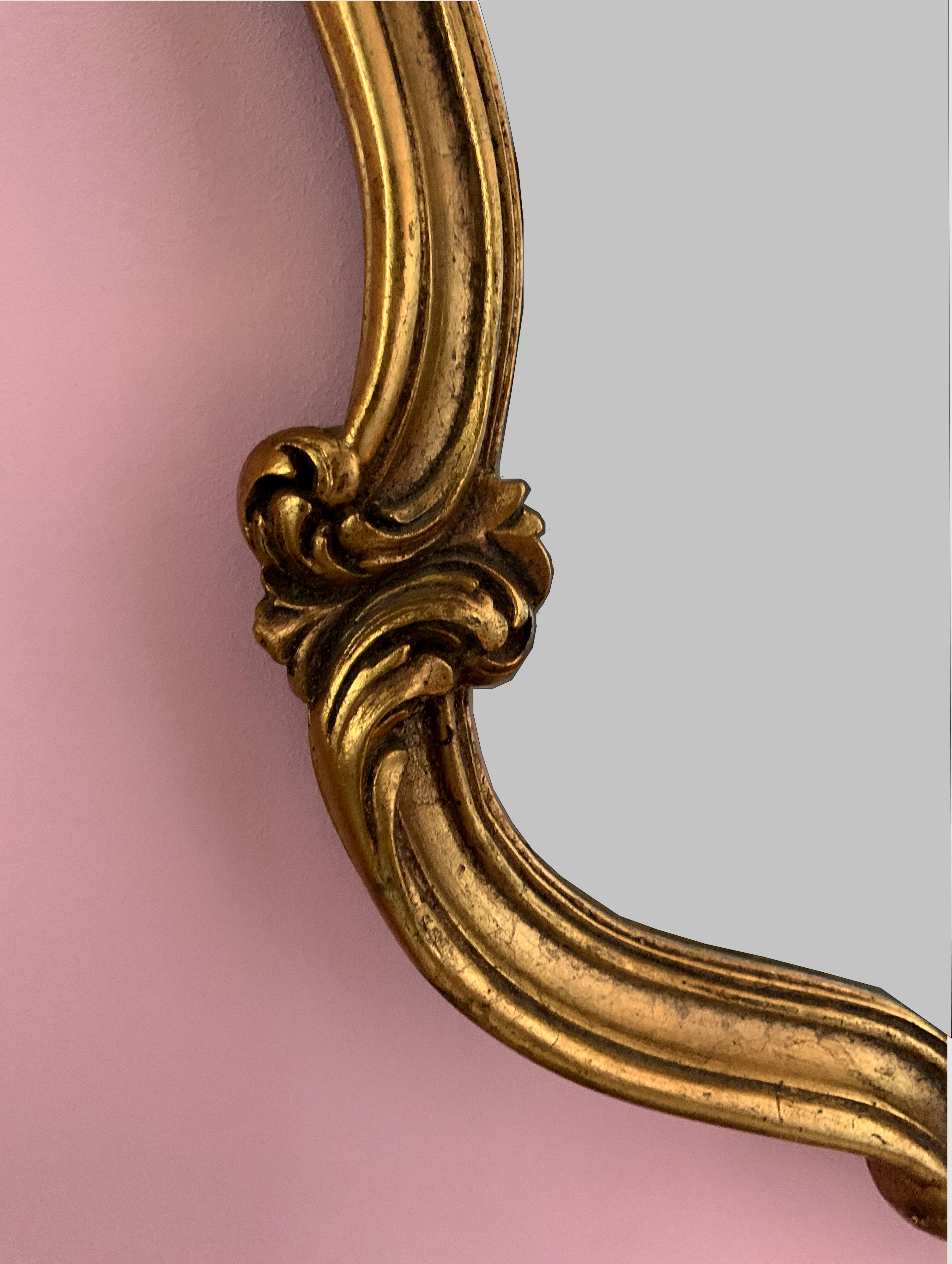 Old Italian mirror in gilded wood 44x70cm