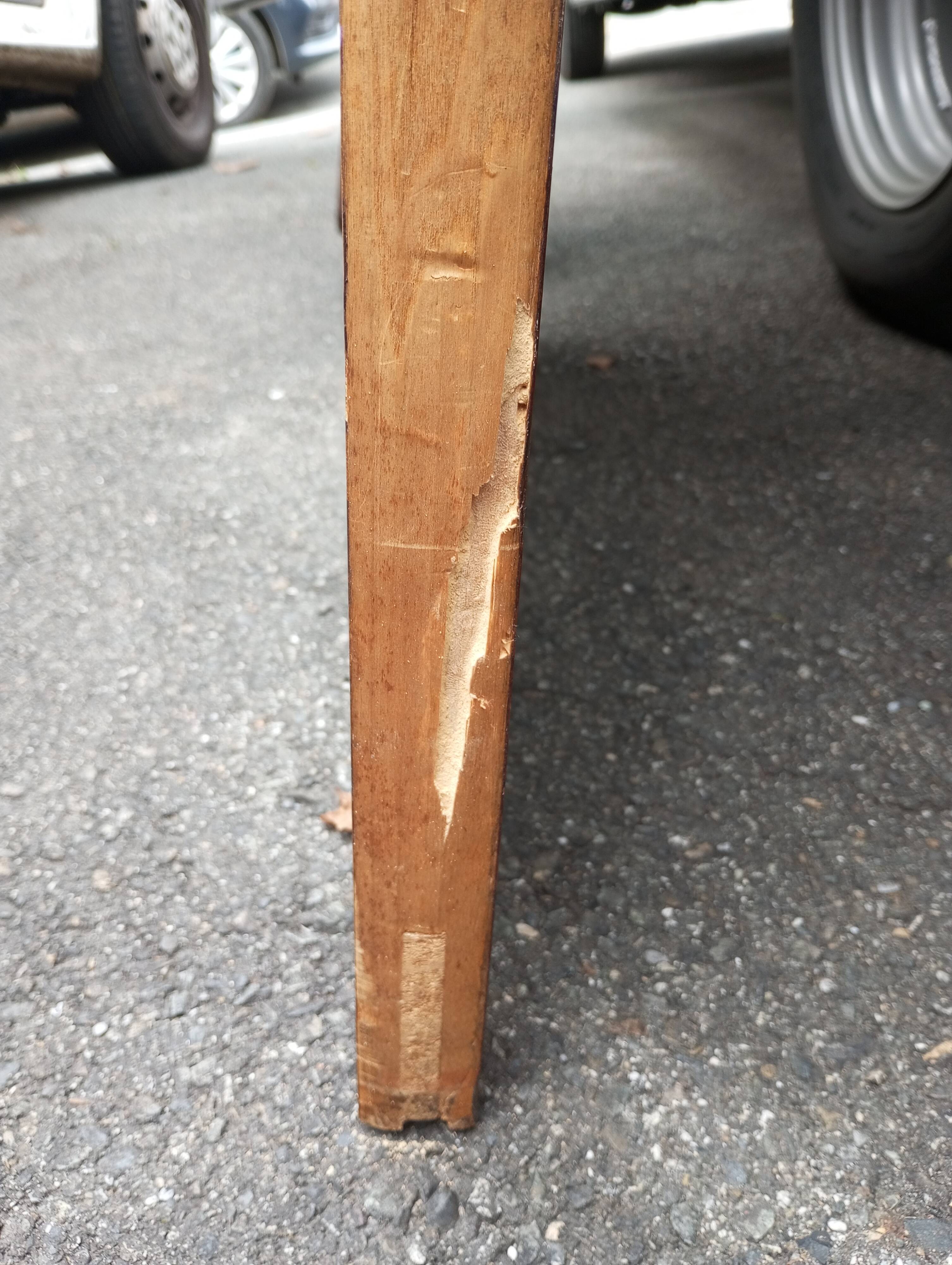 Old one-door wardrobe with mirror