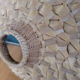 Large Woven Rattan Lampshade 70's