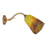 Glass paste wall light by Degue, circa 1920, Art Nouveau.