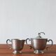 Vintage Creamer and Sugar Bowl by Edvin Ollers, 1920, Set of 2