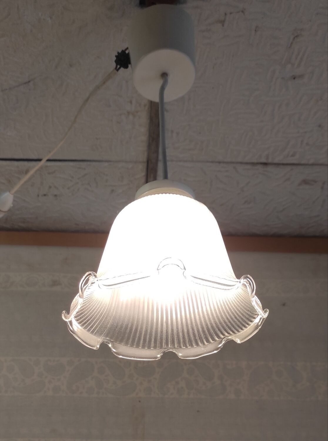 Lampe baladeuse en verre style Art-déco - mid. XXeme