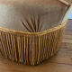 Fauteuil crapaud velours moutarde 