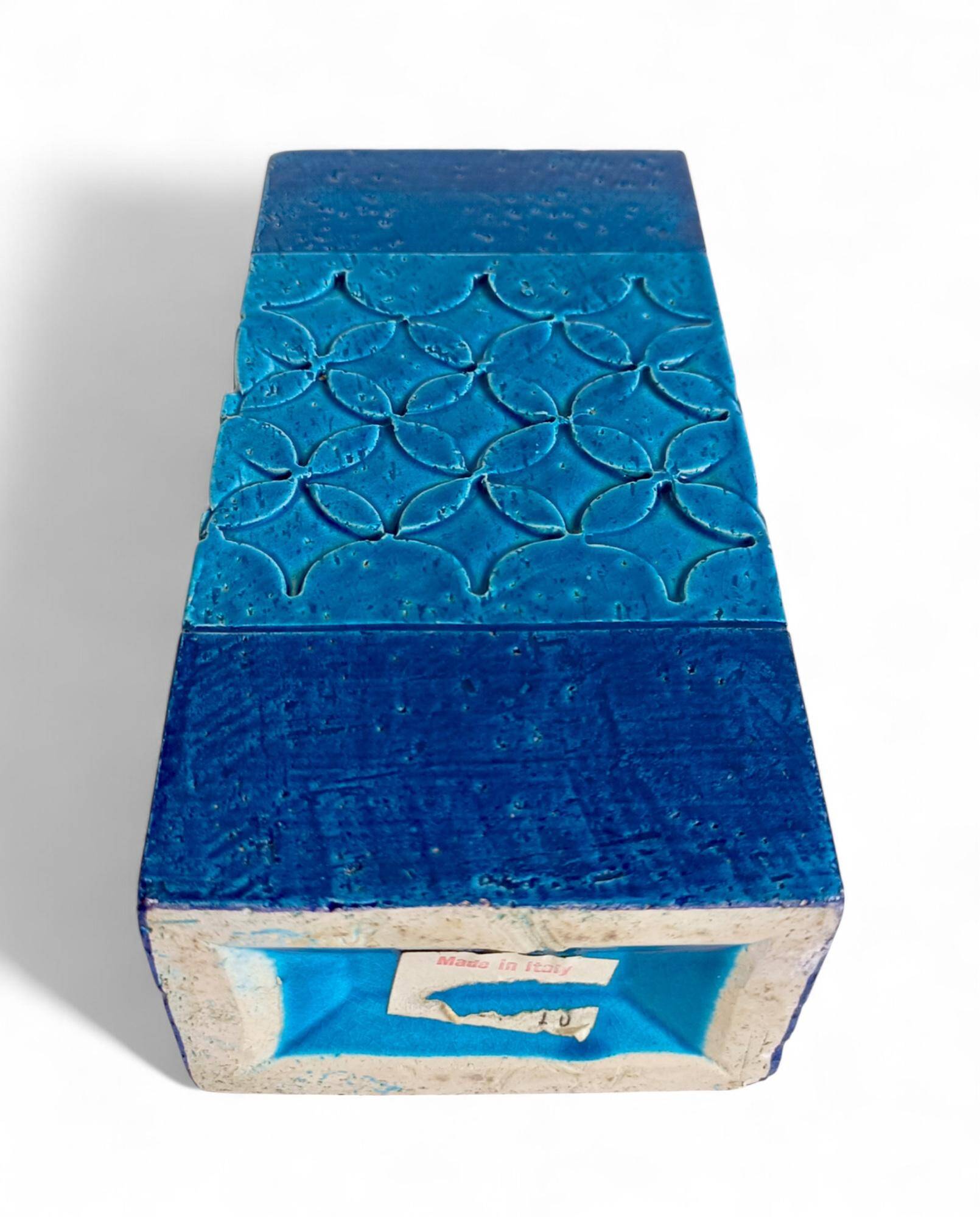 Vase en céramique Bitossi du milieu du siècle par Aldo Londi, Rimini Blu, années 1960.