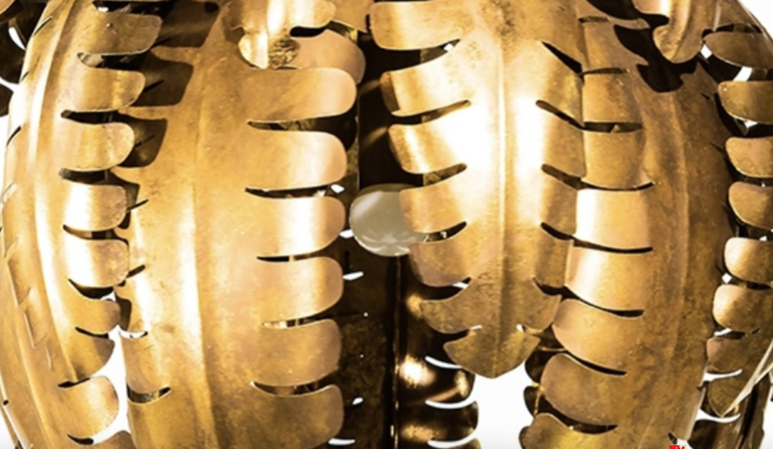 Golden metal palm chandelier 70