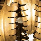 Golden metal palm chandelier 70