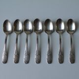 Set of 8 silver-plated mocha spoons, 'REX' goldsmith's work