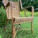 Fauteuil rotin vintage 1960