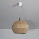 Suspension vintage teck et corde 1960