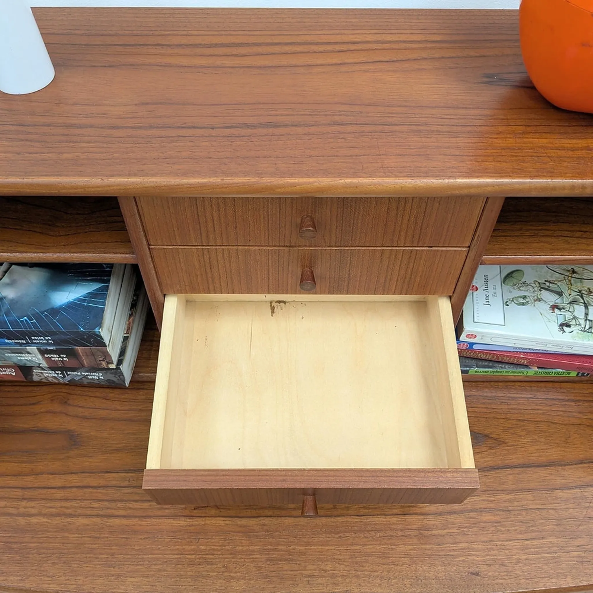 Vintage Danish teak secretary, 1960s.