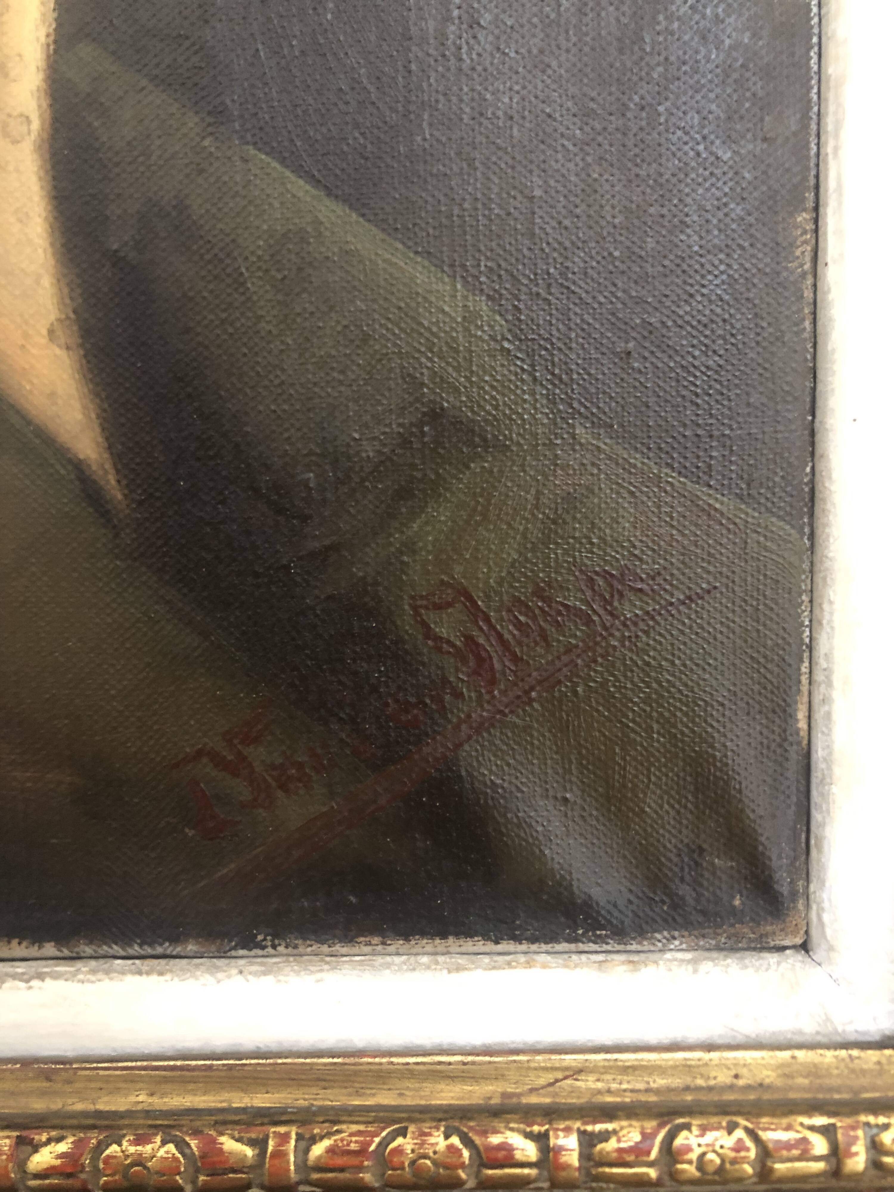 Portrait à l’huile d’homme âgé