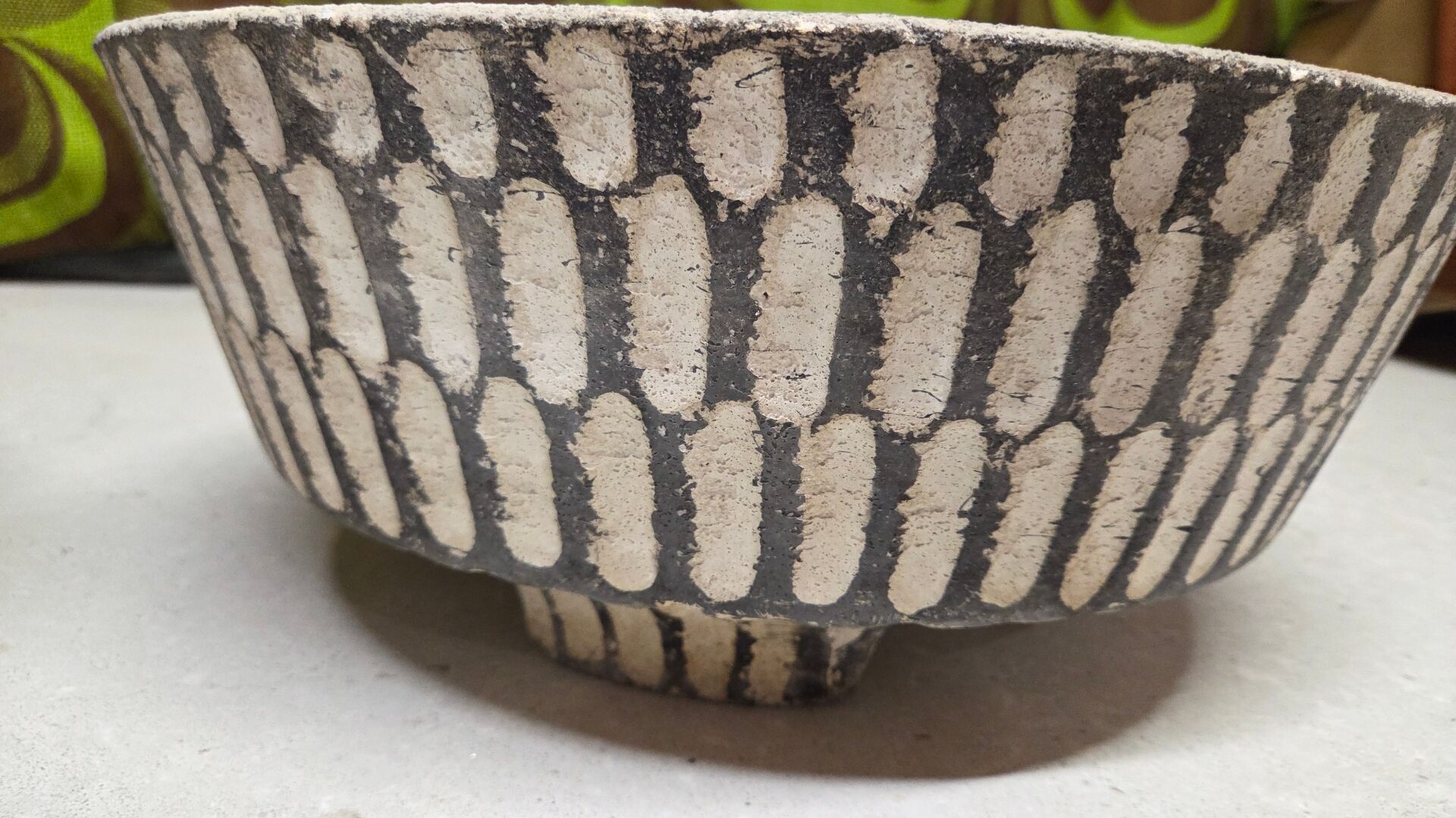 Mid-century textured concrete planter – Switzerland, 1960