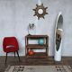 Vintage rattan bamboo wicker bookshelf