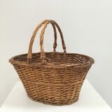 Market basket in wicker rattan