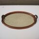 Antique wooden tray and art deco style mirror