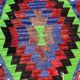 Vintage Turkish Kilim 340x183 cm wool kelim rug Large Purple, Green, Black, Blue