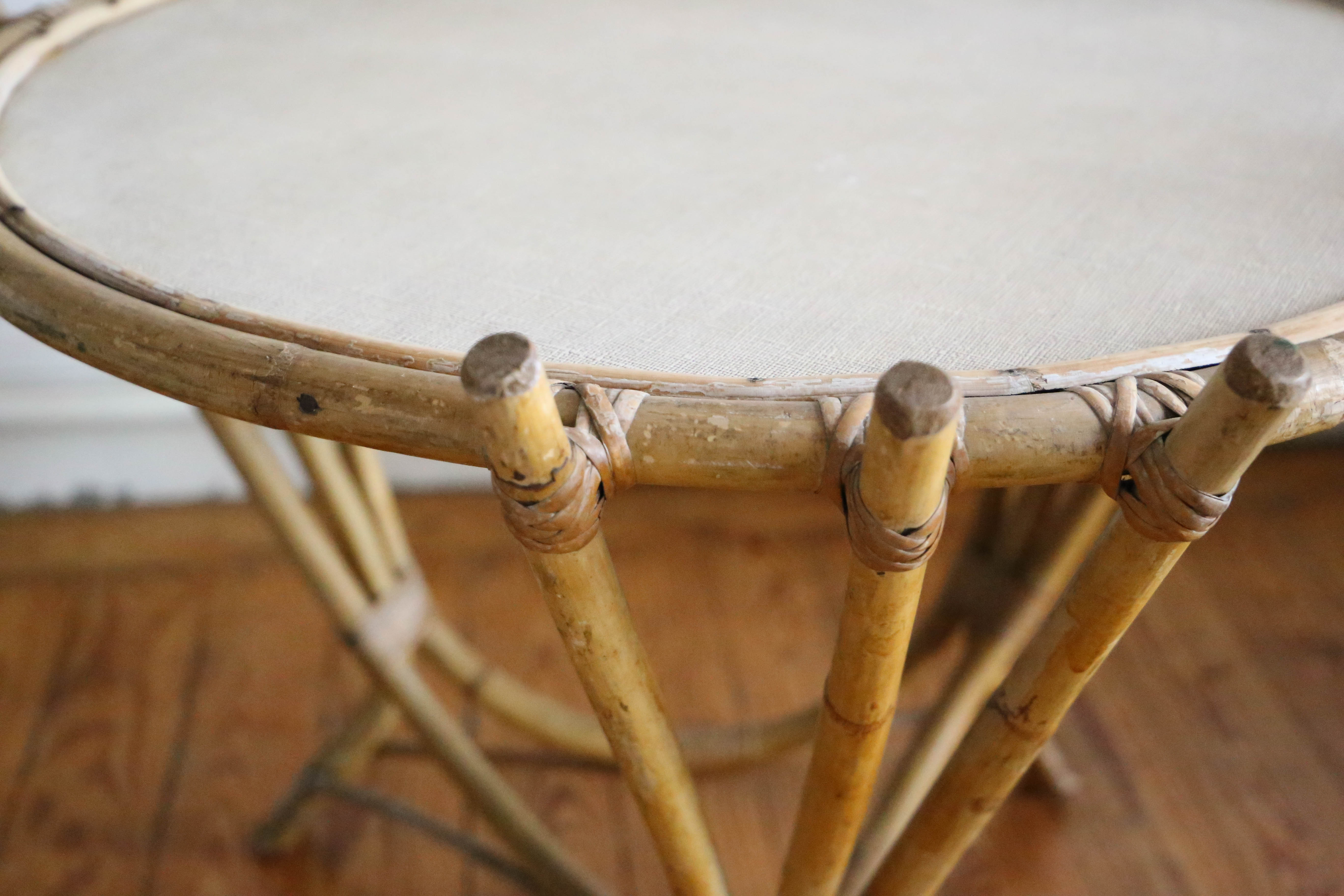 Nice rattan coffee table, vintage
