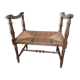 Banc paillé Louis Philippe