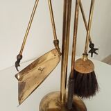 Old brass fireplace servant