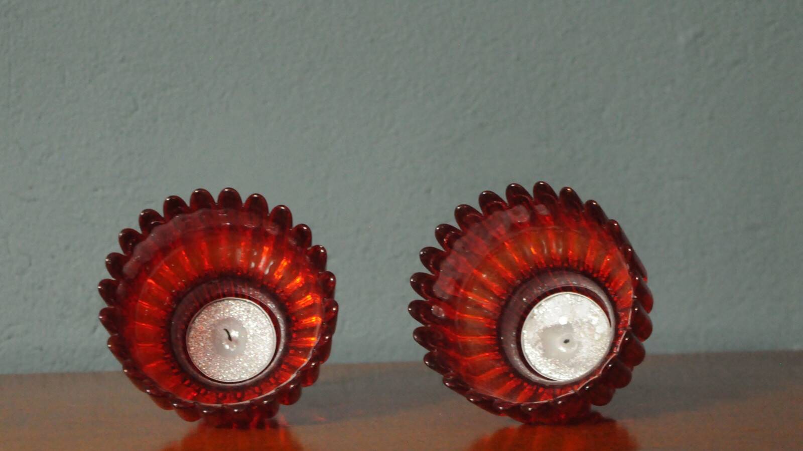 Bougeoirs en Verre "Crown" par Sigvard Bernadotte pour Lindshammar