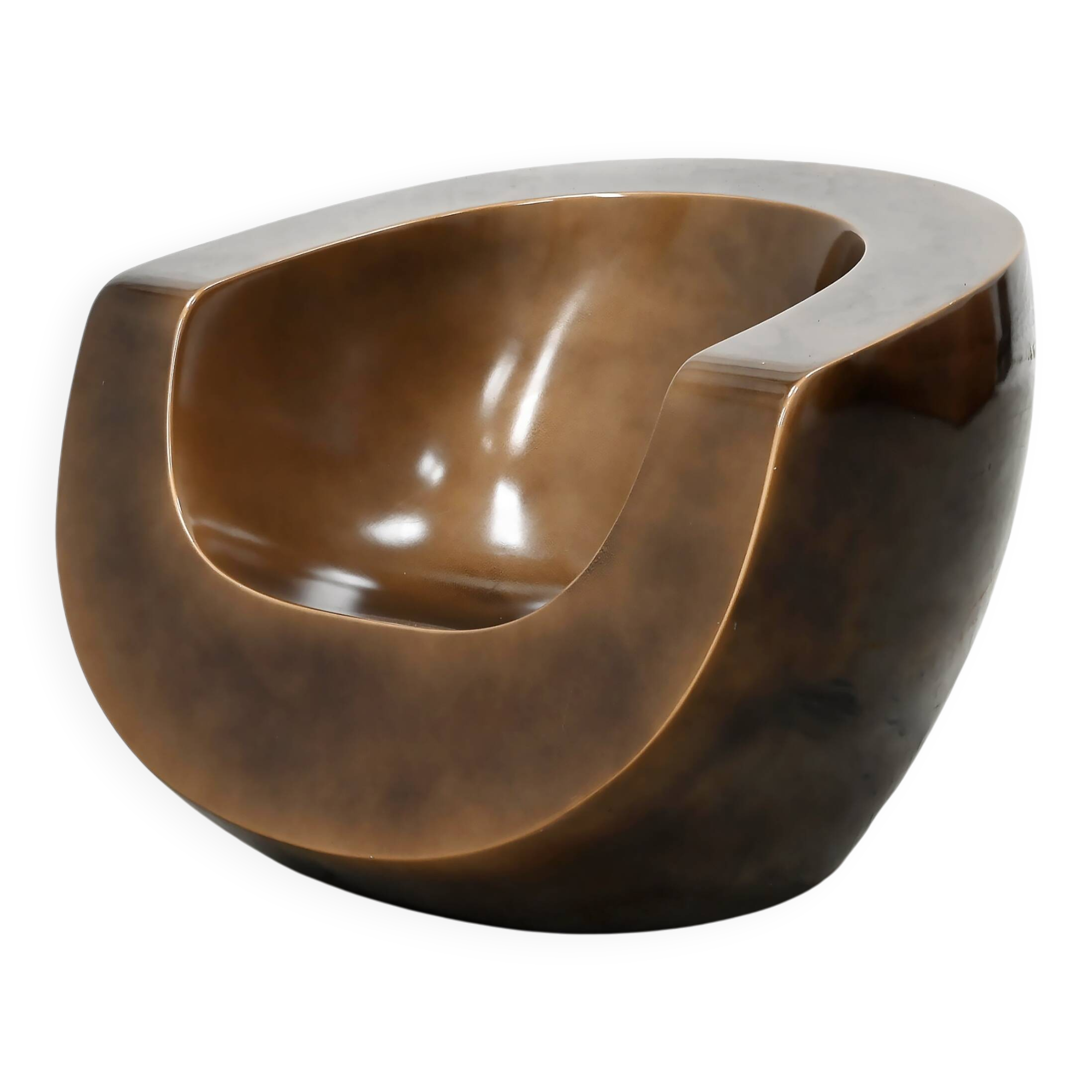 Moon Chair by Mike To, Sculptural Fiberglass Armchair, 2000s