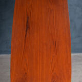 Coffee table in teak and oak with wicker shelf, Danish design, 1960s