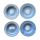 Lot of 4 Wedgwood BLUE Jasperware vintage