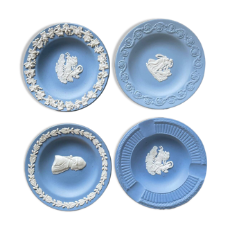 Lot of 4 Wedgwood BLUE Jasperware vintage