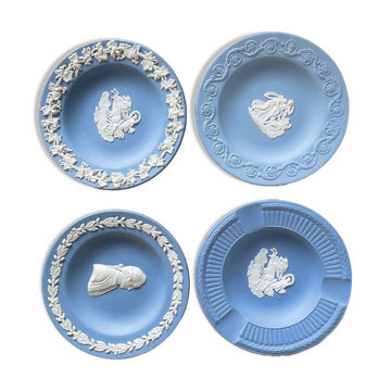 Lot de 4 Wedgwood BLEU Jasperware vintage