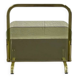 Brass and glass magazine rack