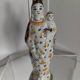 Virgin and Child in polychrome earthenware, 18th century, Nevers