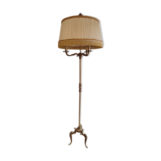 Brass and bronze floor lamp three arms