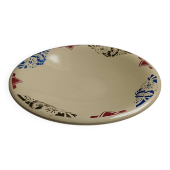 Badonviller art deco beige floral dish