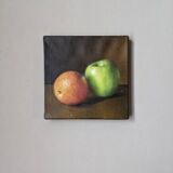 Oil painting on canvas still life apples countryside decoration