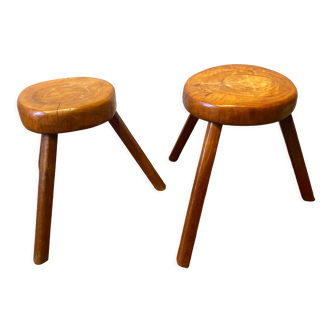 Pair of wooden stools