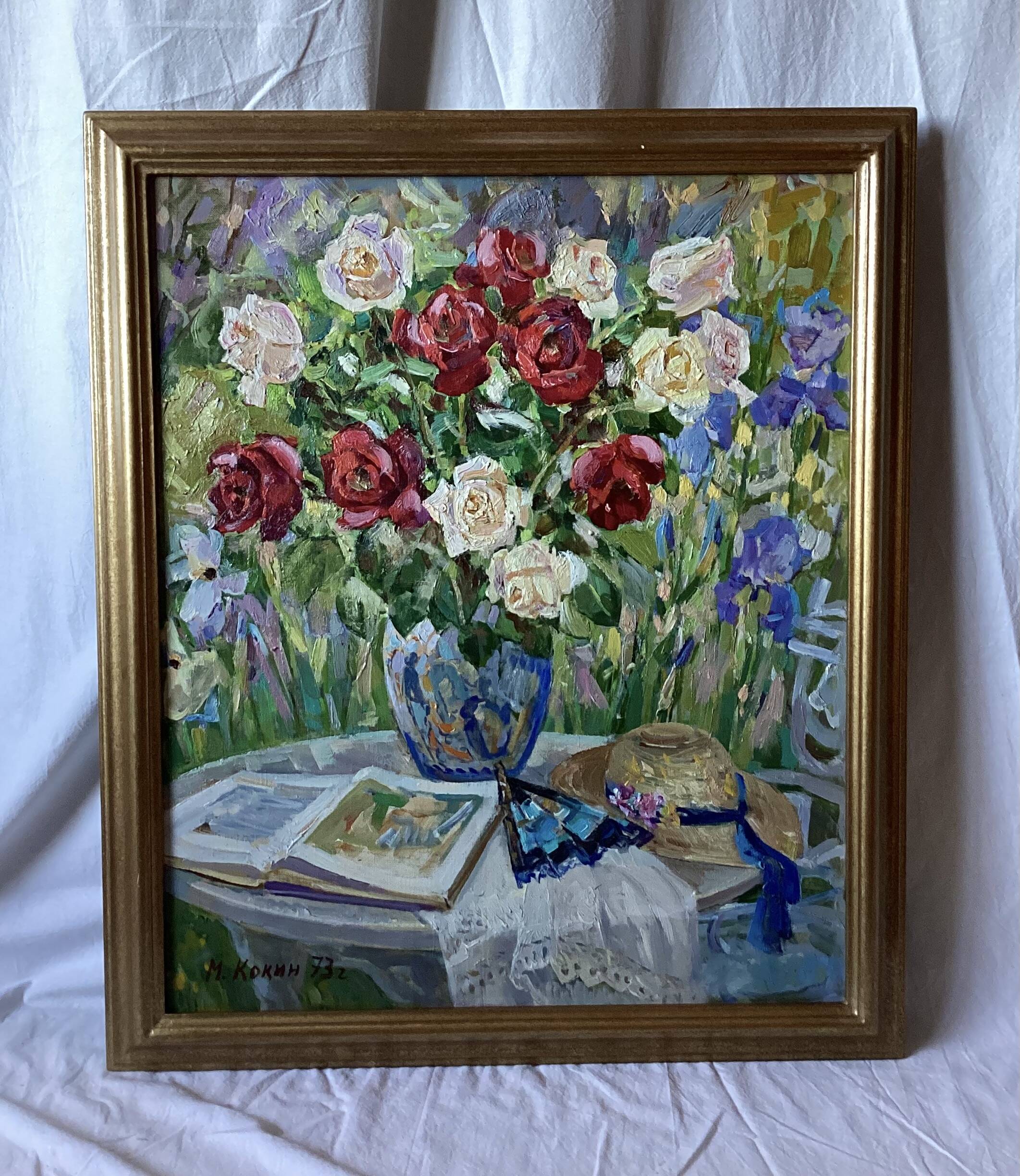 Oil painting on canvas signed, dimensions: height - 73 cm - width - 62.5 cm.