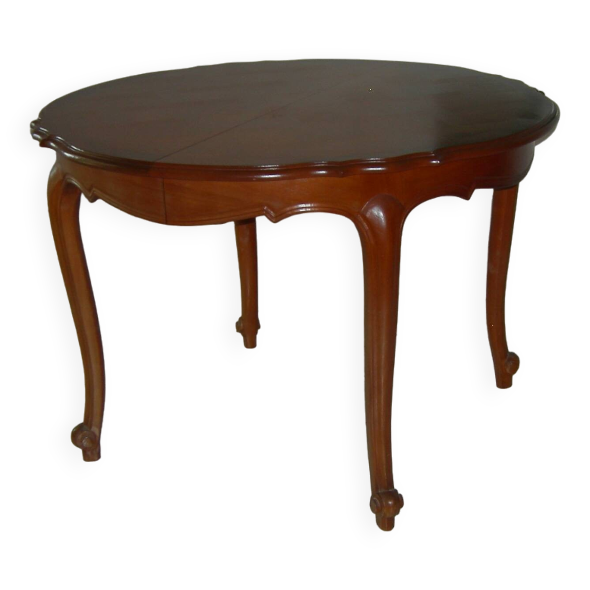 Table merisier ronde /ovale 2 rallonges