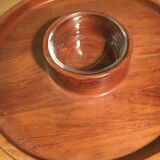 Jens Quistgaard round serving tray for Dansk IHQ teak Scandinavian design
