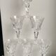 Set of 6 large crystal wine glasses 50s