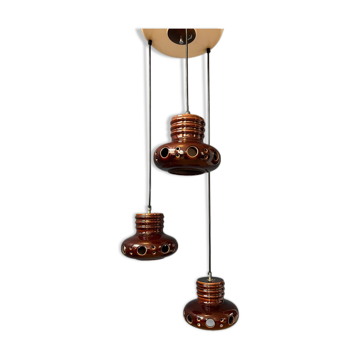 Suspension lustre céramique cascade