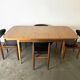 Table à manger extensible Schreiber du milieu du siècle des années 1960-1970 avec 4 chaises assorties.