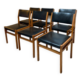 Set of 6 vintage Scandinavian chairs from the 60s design.