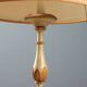 Antique carved lacquered wooden candelabrum with fabric, 19th century