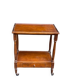Vintage serving trolley dessert bar cart on wheels with wooden drawer m